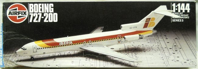 Airfix 1/144 Boeing 727-200 Iberia Air Lines - (727), 03180 plastic model kit